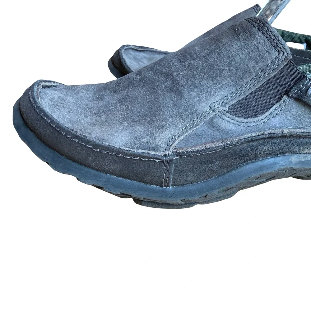 Cushe Dawn Patrol Slipper Dark Gray Raw Leather Slip On Loafers Shoes sz 9